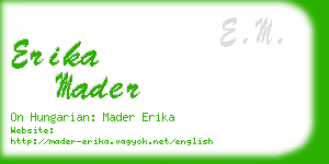 erika mader business card